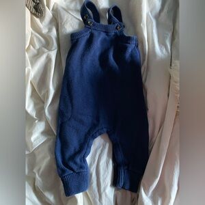 Hanna Andersson Dark Blue Knit Overalls
